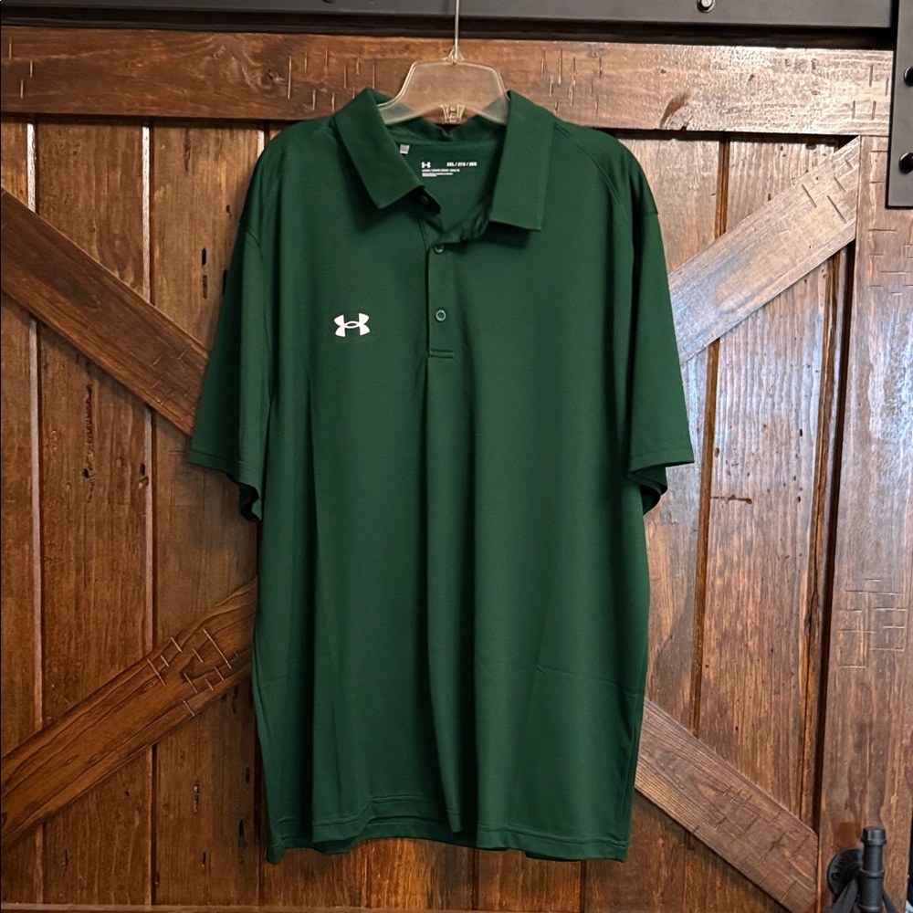 Under Armour Men's Dark Green Polo